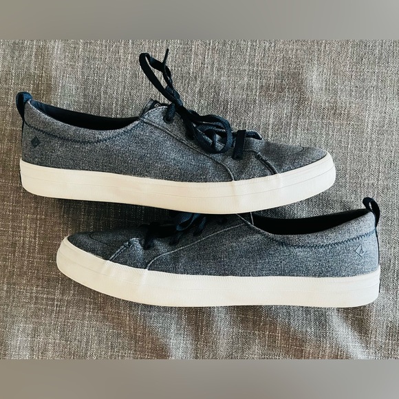 Sperry Crest Navy Dark Blue Sparkle Vibe Sneaker Womens 12 Y2K RARE - Picture 4 of 13